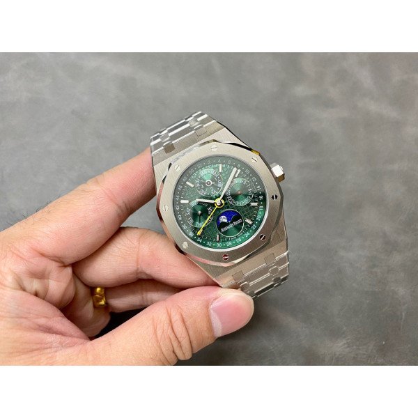 Audemars Piguet Royal Oak Perpetual Calendar 26606ST Green Dial Super Clone 41mm