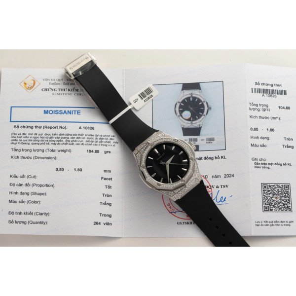 Hublot Classic Fusion Orlinski Titanium Pavé Black Dial Custom Full Moissanite 1:1 Copy 40mm