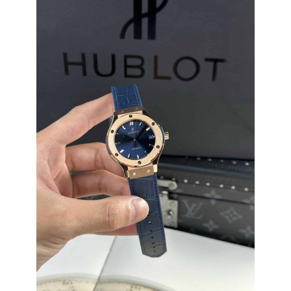 Hublot Classic Fusion King Gold Blue Dial Best Replica JJF 38mm