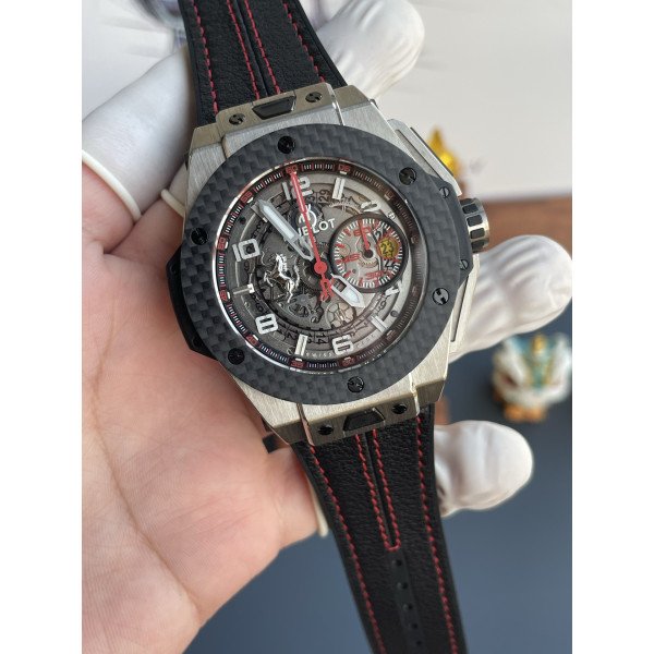 Hublot Big Bang 401.NQ.0123.VR Ferrari Titanium Skeleton Dial Best Replica HBBF 45mm