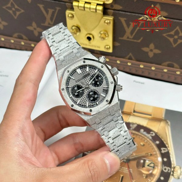 Audemars Piguet Royal Oak Chronograph 26240BC Frosted White Gold Grey Dial 1:1 Best Replica 41mm