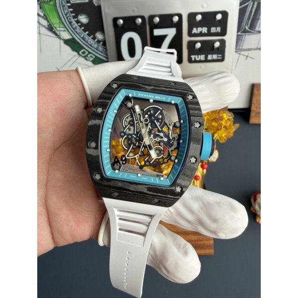 Richard Mille RM055 Bubba Watson Yas Marina Circuit Carbon NTPT Vaucher Movement Super Clone A9F 42.7mm x 49.9mm (Free Sprung)