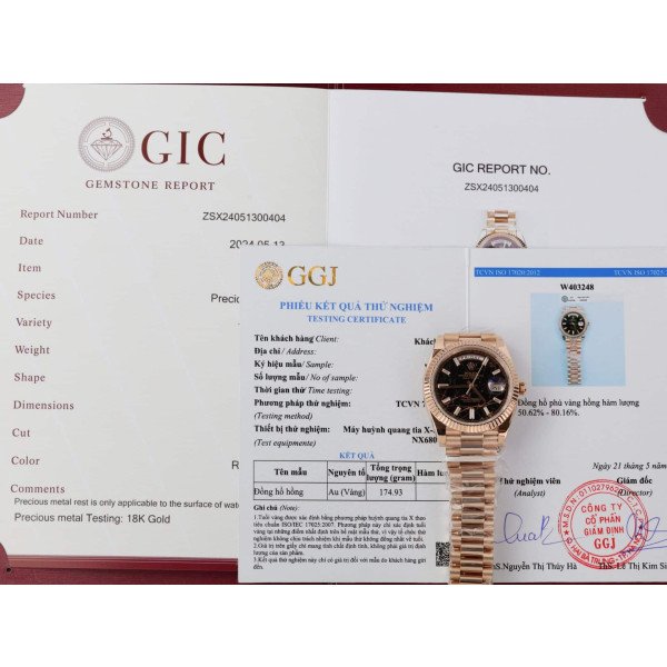 Rolex Day-Date 228235 Eisenkiesel Dial 18K Yellow Gold Wrapped 176g GMF V3 Super Clone 40mm