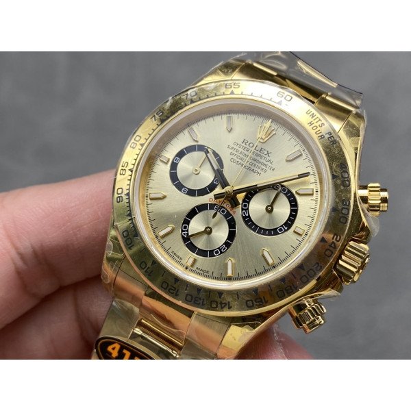 Rolex Daytona 126508-0005 Yellow Gold Golden Dial 180g Top Quality Replica QF 40mm