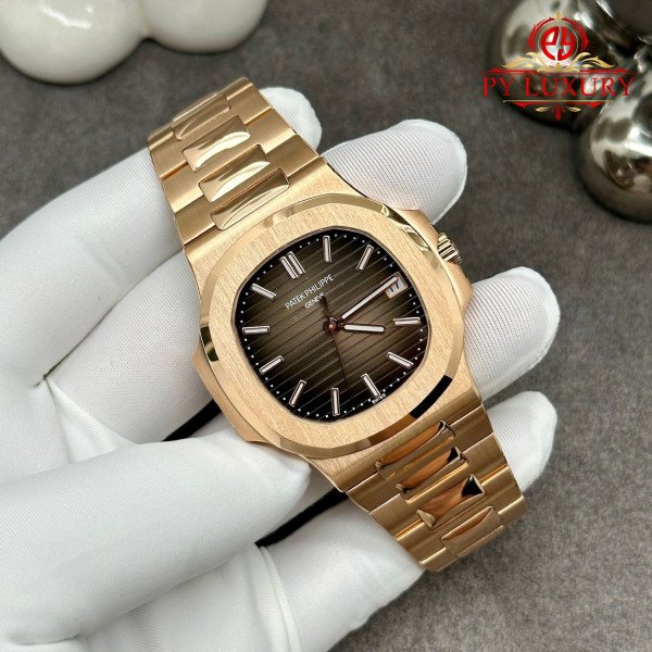Patek Philippe Nautilus 5711/1R-001 Brown Dial 1:1 Custom Made 18K Solid Gold 40mm