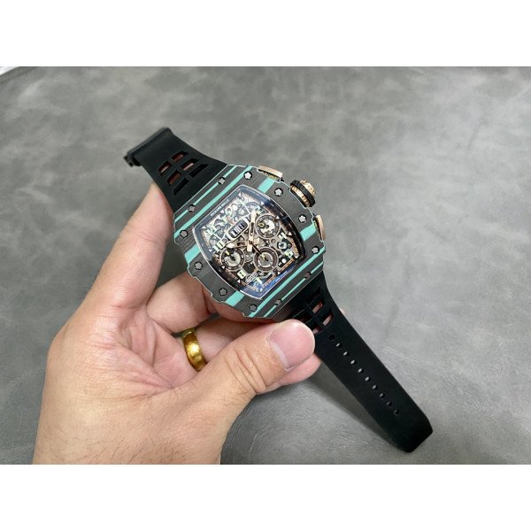 Richard Mille RM11-03 Ultimate Edition Carbon Turquoise Quartz TPT Limited Best Replica KVF 49.94 x 44.5mm