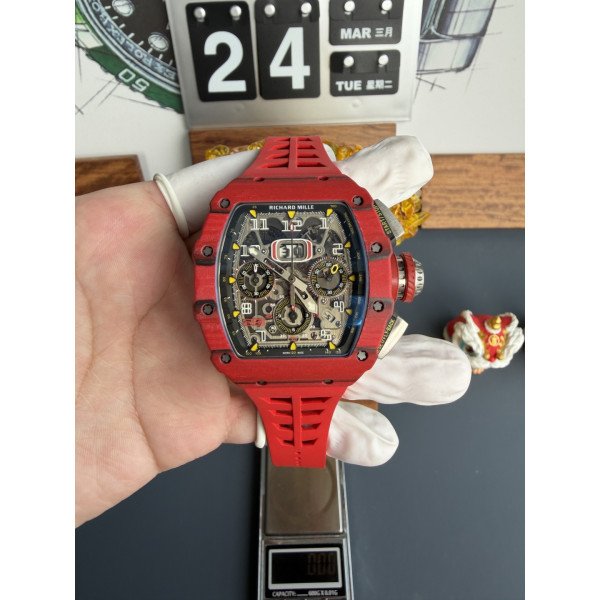 Richard Mille RM11-03 Red Quartz TPT Automatic Chronograph 1:1 Best Replica 49.94 x 44.5mm