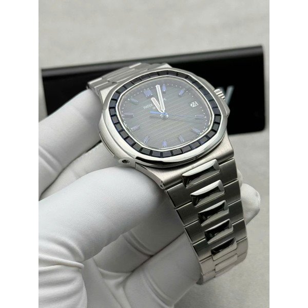 Patek Philippe Nautilus 5711/111P-001 Blue Sapphire Custom Made 1:1 Real Platinum 40mm