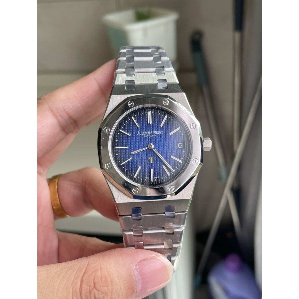 Audemars Piguet Royal Oak Jumbo Extra-thin 15202IP Blue Dial 89g Best Replica ZF 39mm