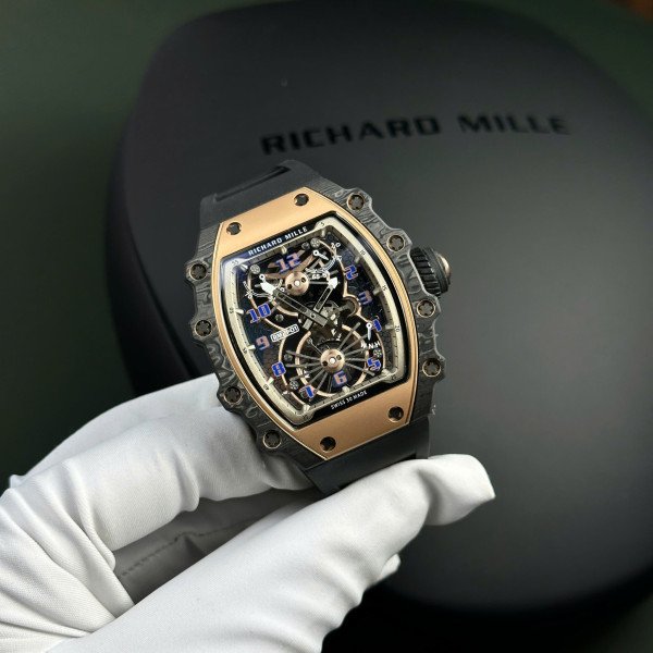 Richard Mille RM21-01 Tourbillon Aerodyne Red Gold Carbon TPT Best Replica 42.68mm x 50.12mm