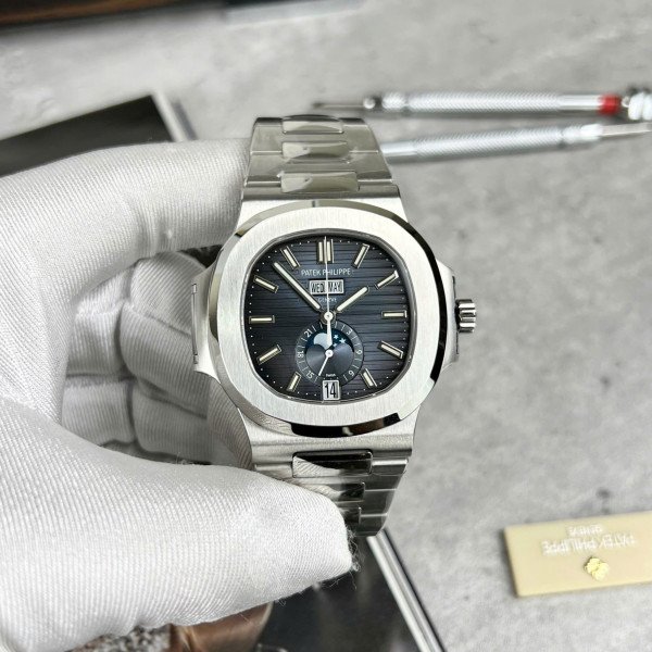 Patek Philippe Nautilus 5726/1A Annual Calendar Moonphase Blue Dial Best Replica PPF 40mm