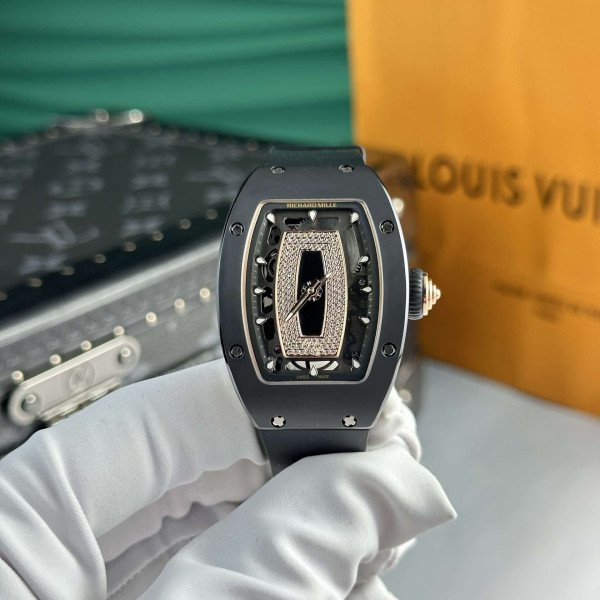 Richard Mille RM07-01 Ceramic Rose Gold Black Lip Best Replica 45.32 x 32.3mm