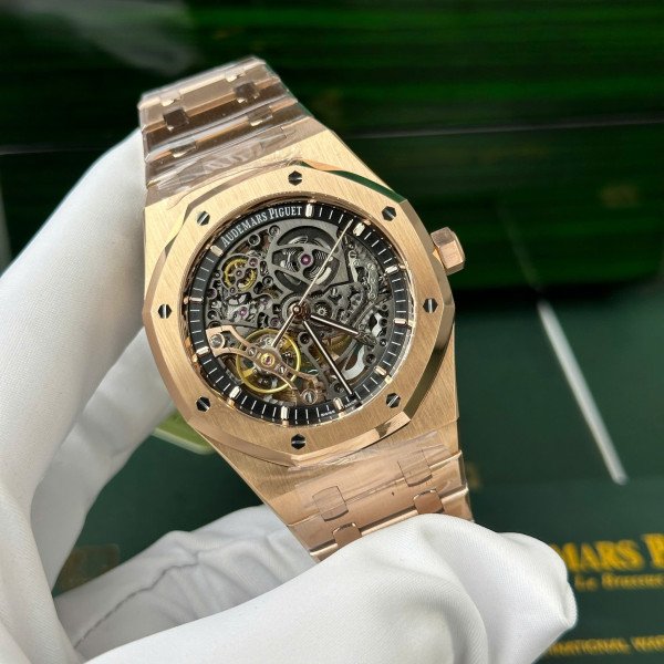 Audemars Piguet Royal Oak 15407OR Openworked Skeleton Dial Rose Gold 1:1 Best Replica THB 41mm