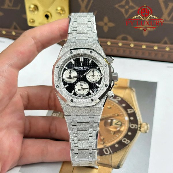 Audemars Piguet Royal Oak Chronograph 26239BC Frosted White Gold Black Dial Super Clone APSF 41mm