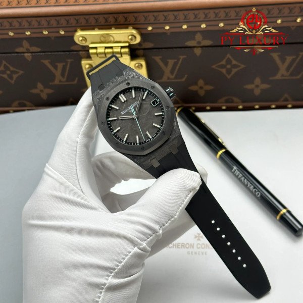 Audemars Piguet Royal Oak 15500ST DiW Voidline Aqua Carbon Fiber Rubber Strap 1:1 Best Replica 41mm