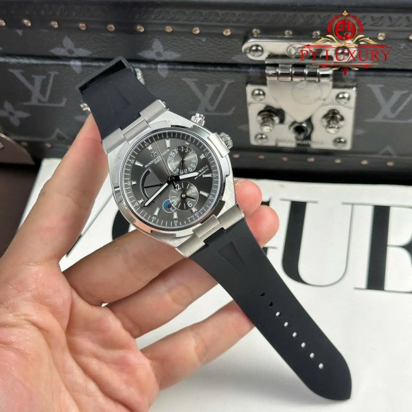 Vacheron Constantin Overseas Dual Time 47450/000W-9511 Grey Dial Rubber Strap Best Edition 42mm