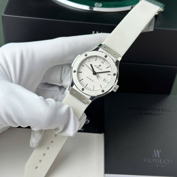 Hublot Classic Fusion Titanium White Dial White Rubber Strap Replica 38mm