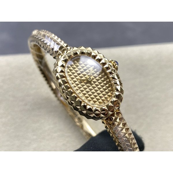 Cartier Baignoire Clou De Paris Mini Model 18K Gold Plating Best Replica (Wrist Size 15, 16, 17cm)