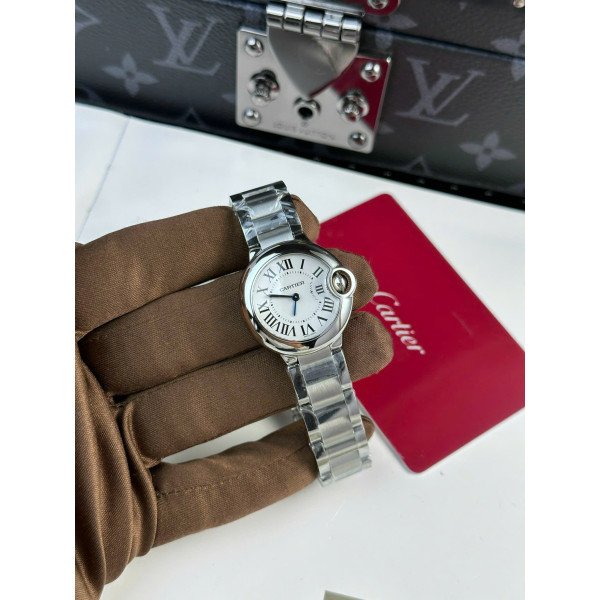 Cartier Ballon Bleu WSBB0067 Silvered Opaline Dial Quartz Best Replica AF 28mm