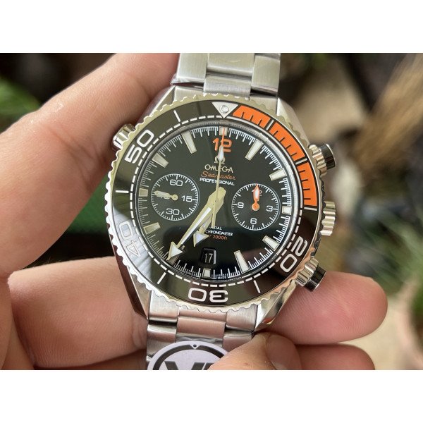 Omega Seamaster Planet Ocean 600M Chronograph Black Dial Best Replica VRF 45.5mm