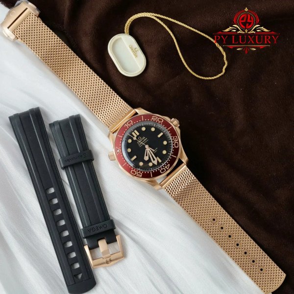 Omega Seamaster Diver 300M Bronze Gold on Bronze Gold Black Dial 1:1 Best Replica VSF 42mm
