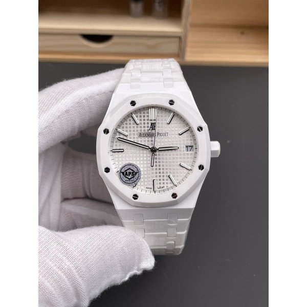 Audemars Piguet Royal Oak 15500 White Ceramic White Dial 1:1 Super Clone APSF 41mm