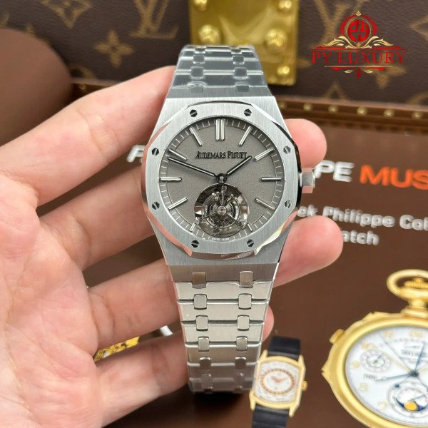Audemars Piguet Royal Oak Flying Tourbillon 26530TI Grey Dial Best Replica BBS 41mm
