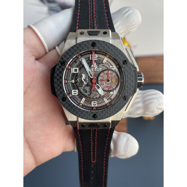 Hublot Big Bang 401.NQ.0123.VR Ferrari Titanium Skeleton Dial Best Replica HBBF 45mm