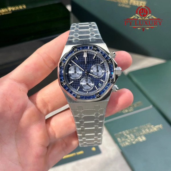 Audemars Piguet Royal Oak Chronograph 26240BC Baguette Sapphires Japan Edition 1:1 Best Replica 41mm