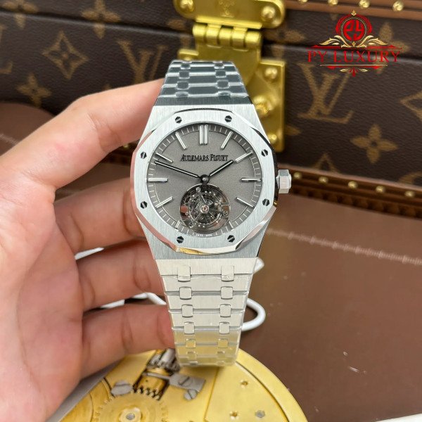 Audemars Piguet Royal Oak Automatic Flying Tourbillon 26530TI Slate Grey Dial Best Replica BBS Factory 41mm
