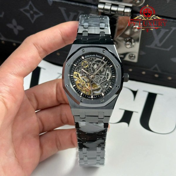 Audemars Piguet Royal Oak Openworked 15416CE Black Ceramic Skeleton Dial 1:1 Best Replica THB 41mm