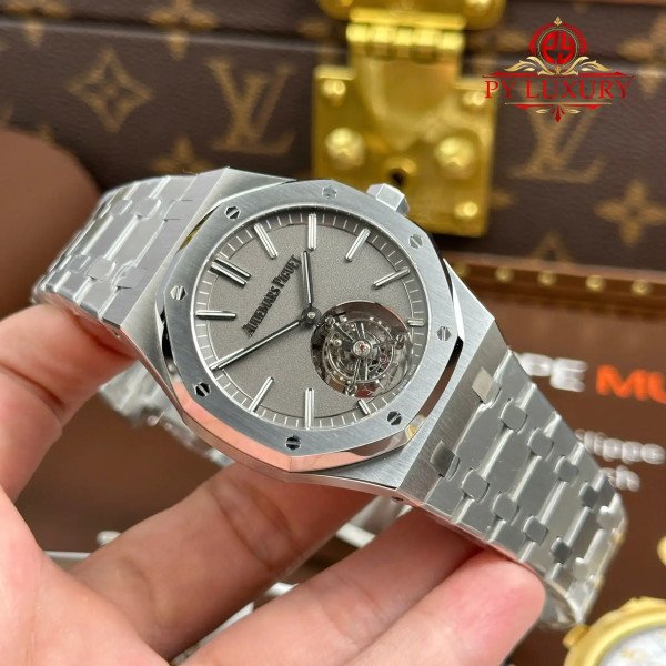 Audemars Piguet Royal Oak Flying Tourbillon 26530TI Grey Dial Best Replica BBS 41mm