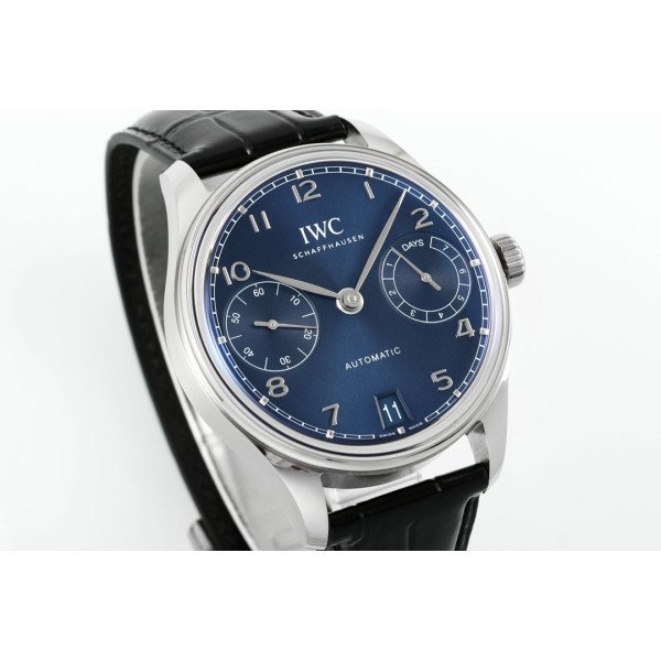 IWC Portugieser IW501704 Automatic Blue Dial Black Leather Strap Best Replica APSF 42mm