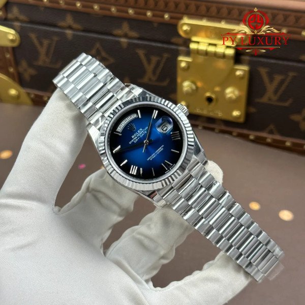 Rolex Day-Date 228239-0076 Blue Ombré Dial Super Clone Gained Weight 210g RCF 40mm