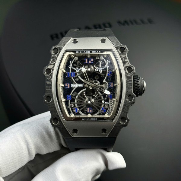 Richard Mille RM21-01 Tourbillon Aerodyne Titanium & Carbon TPT Best Replica 42.68mm x 50.12mm