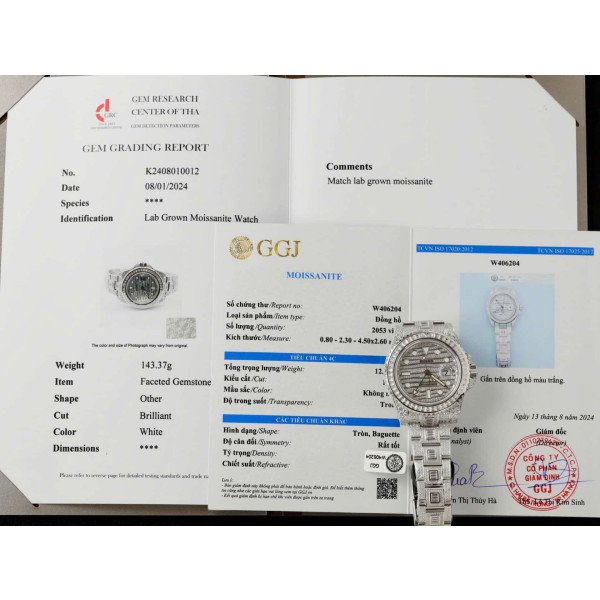 Rolex GMT-Master II 116769TBR Iced Out VVS1 Moissanite Best Replica 40mm