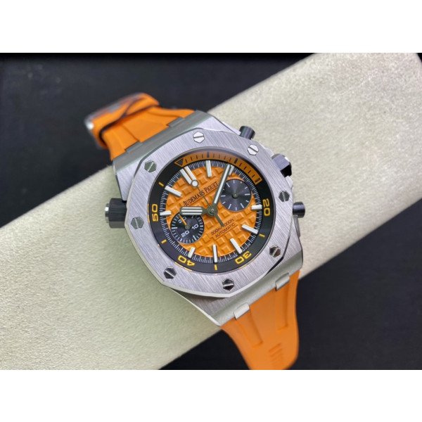 Audemars Piguet Royal Oak Offshore Diver Chronograph 26703ST Orange Dial Orange Rubber Best Replica JHF 42mm