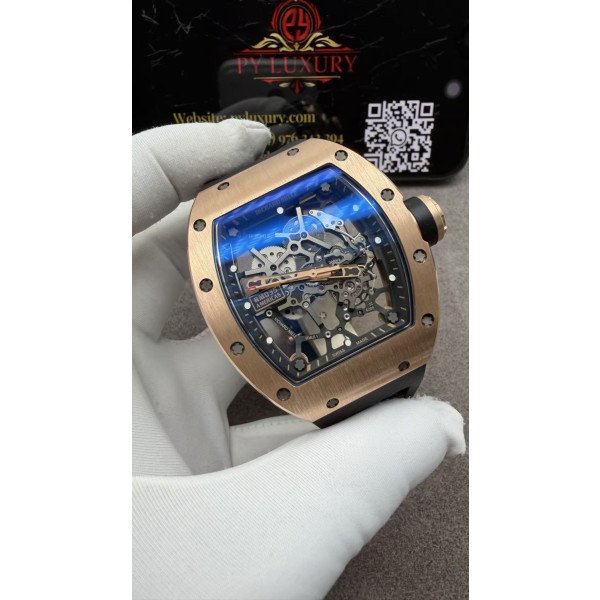 Richard Mille RM035 Gold Toro Custom Made 18K Solid Gold Vaucher Movement Exclusive Quality 39.7mm x 48mm