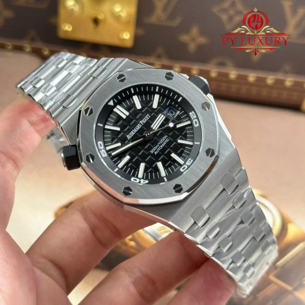 Audemars Piguet Royal Oak Offshore Diver 15710ST Steel Bracelet Black Dial 1:1 Best Replica APSF 42mm