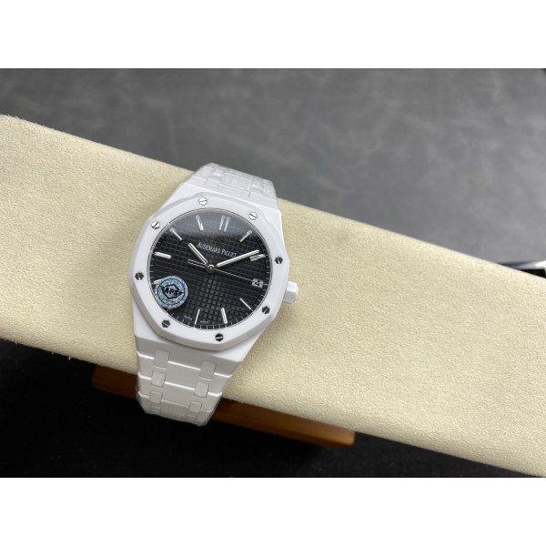 Audemars Piguet Royal Oak 15500 White Ceramic Black Dial 1:1 Super Clone APSF 41mm