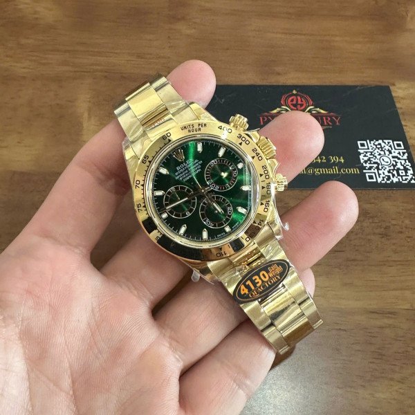 Rolex Daytona John Mayer 116508 Yellow Gold Green Dial Gain Weight 175g Best Replica QF 40mm