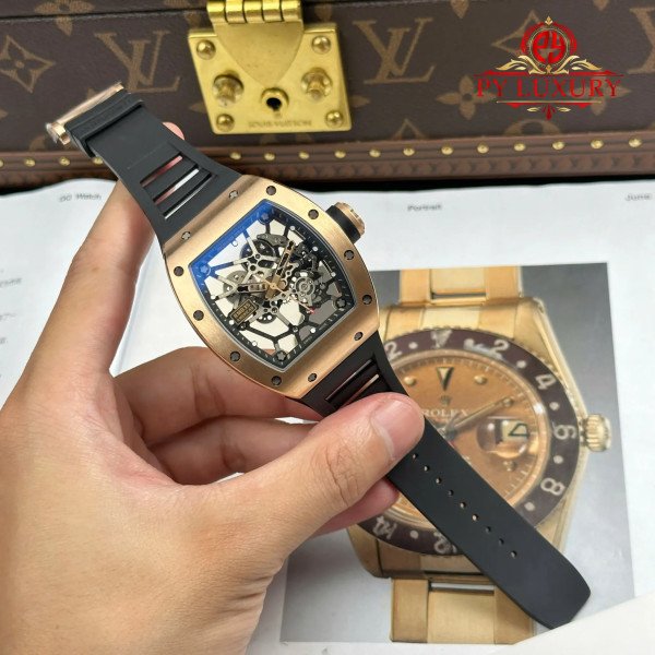 Richard Mille RM035 Americas Rose Gold Toro Skeleton 1:1 Best Replica ZF Factory 39.7mm x 48mm