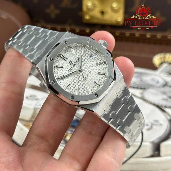 Audemars Piguet Royal Oak 15450ST White Dial Steel Bracelet Best Replica ZF 37mm