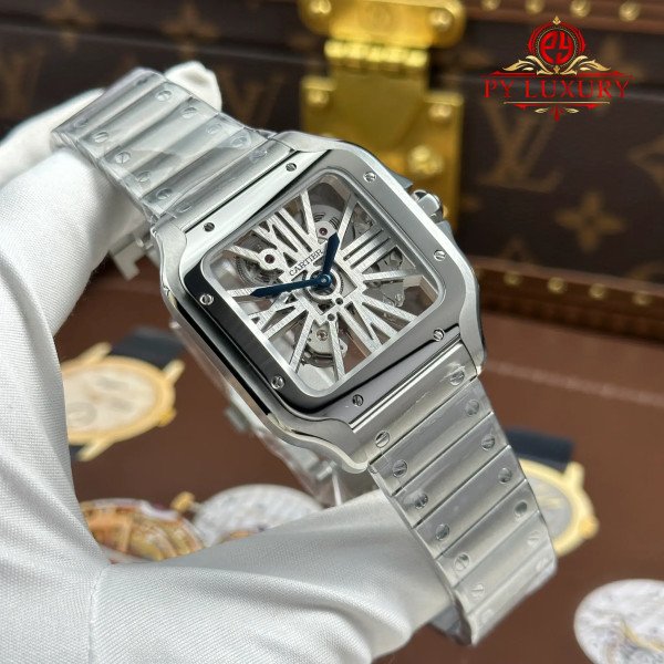 Cartier Santos Skeleton WHSA0015 Large Model Best Replica 1:1 MLF 39.8mm