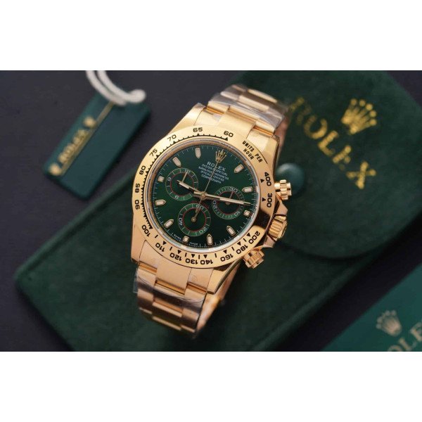 Rolex Daytona 116508 Loki Green Dial Yellow Gold Top Quality Replica 40mm