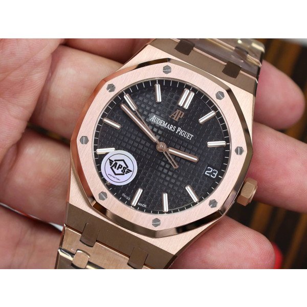 Audemars Piguet Royal Oak 15500OR Rose Gold Black Dial Super Clone APSF 41mm