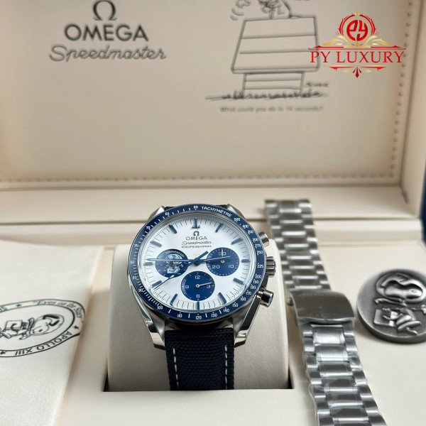 Omega Speedmaster Silver Snoopy 50th Anniversary Chronograph Best Replica 42mm