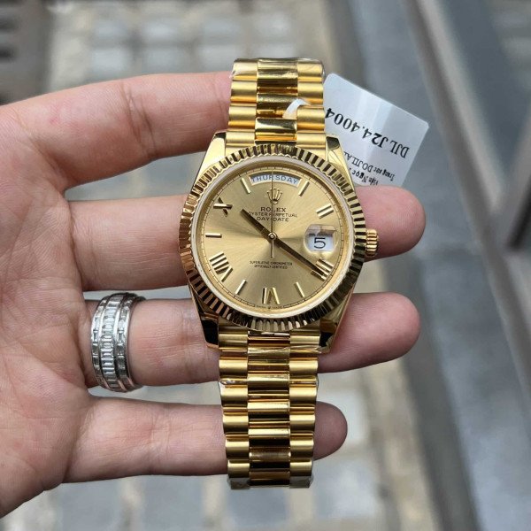 Rolex Day-Date 228238 Champagne Roman Dial 18K Gold Wrapped 175g GMF 40mm
