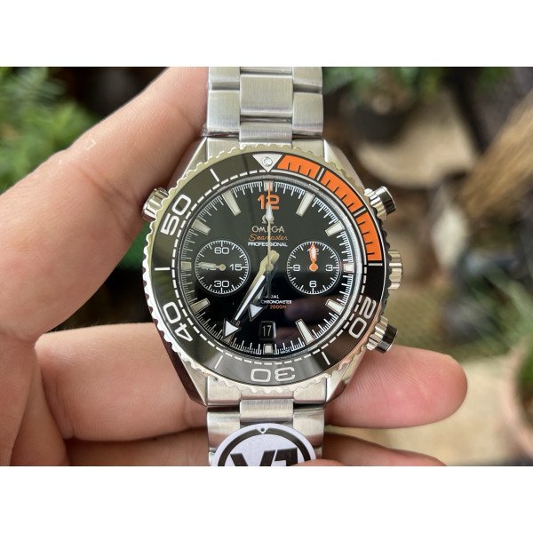 Omega Seamaster Planet Ocean 600M Chronograph Black Dial Best Replica VRF 45.5mm