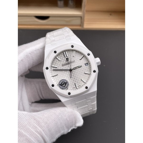Audemars Piguet Royal Oak 15500 White Ceramic White Dial 1:1 Super Clone APSF 41mm